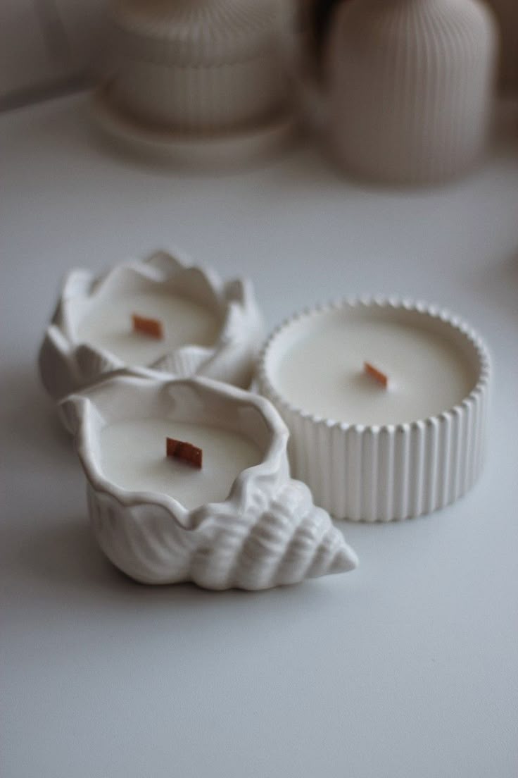 Bougies en pot Jésmonite