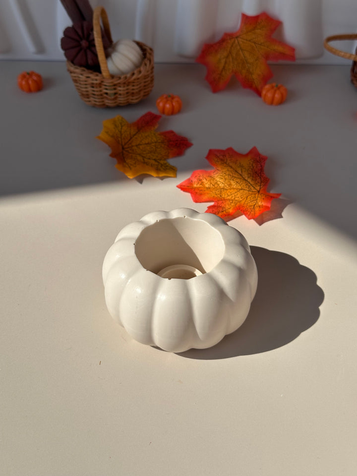 BOUGEOIR " CITROUILLE BLANCHE"