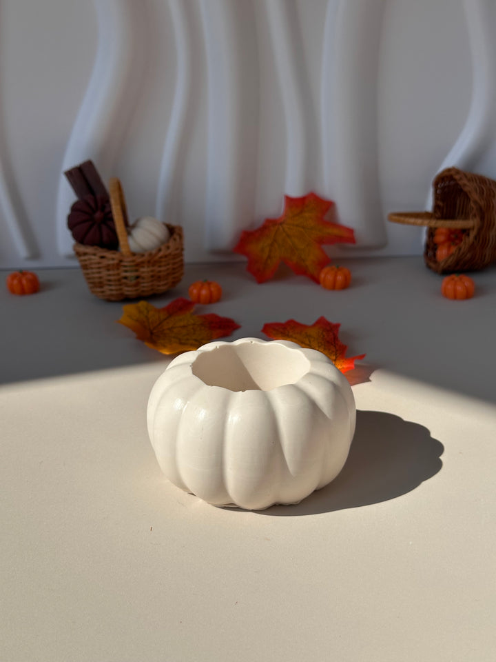 BOUGEOIR " CITROUILLE BLANCHE"